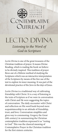 Lectio Divina Brochure: Listening to the Word of God in Scripture