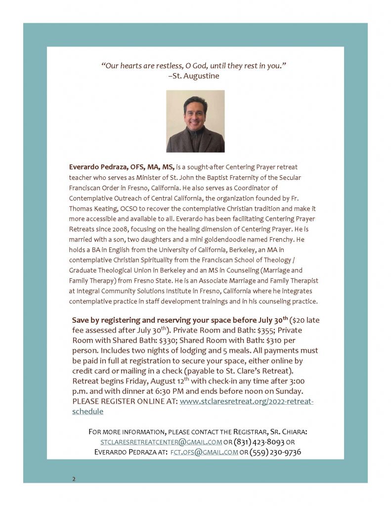 Centering Prayer Retreat, Aug 12 14 2022.Page